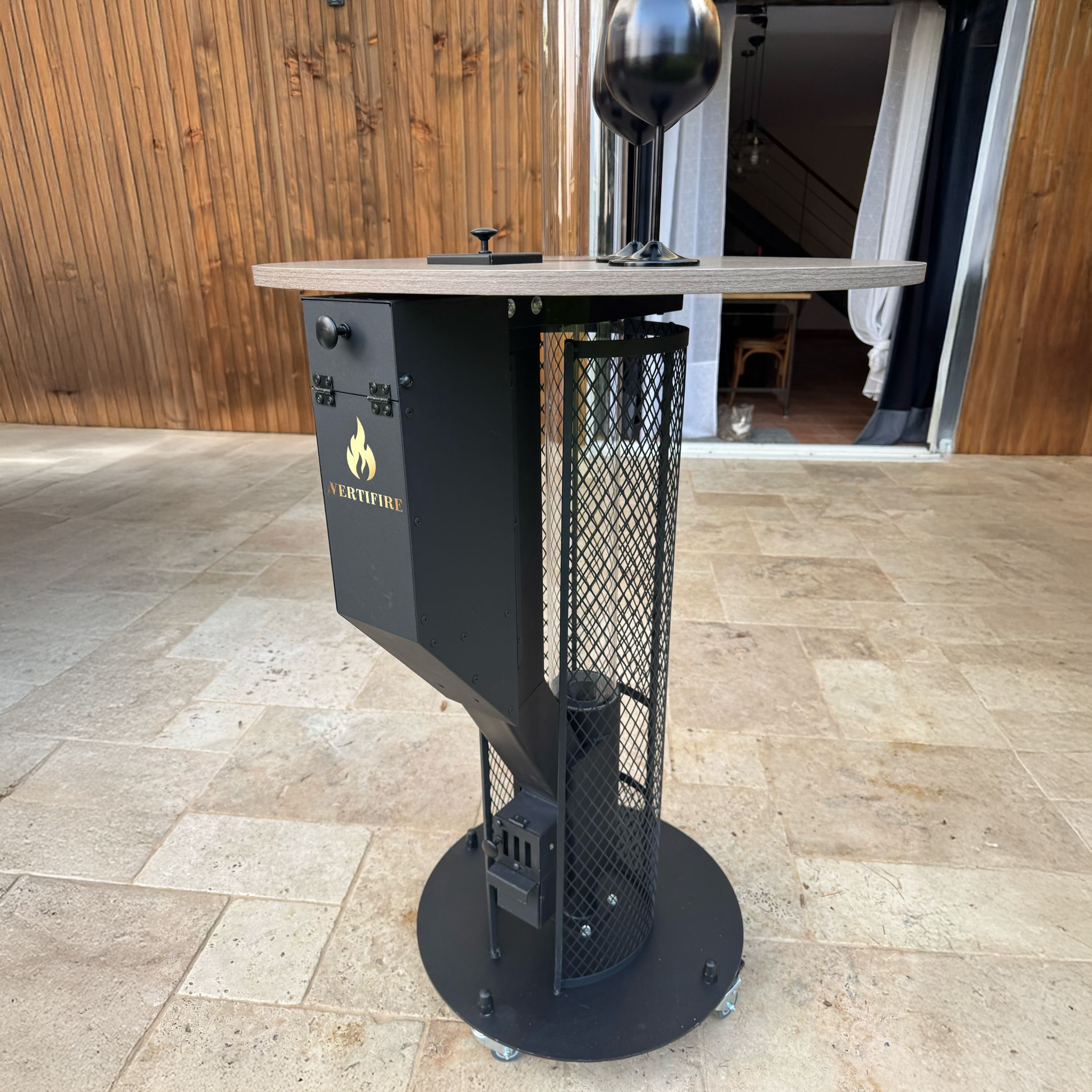 Protection enfant pour chauffage de terrasse - Vertifire